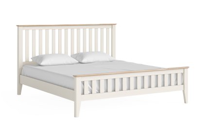 Marlow Oak Painted Coconut White Bed Frame Marlow Oak Painted Coconut White Bed Frame