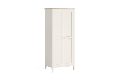 Marlow Oak Painted Coconut White Full Hanging Wardrobe