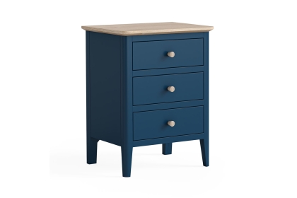 Marlow Oak Painted Navy Blue Bedside Table
