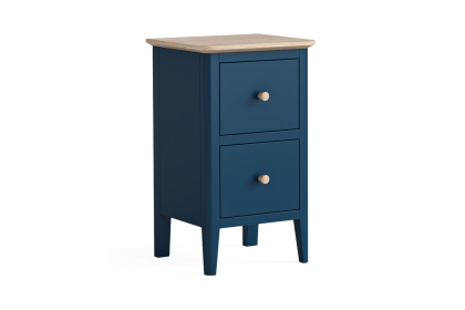 Marlow Oak Painted Navy Blue Narrow Bedside Table