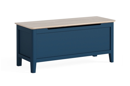 Marlow Oak Painted Navy Blue Storage Blanket Box