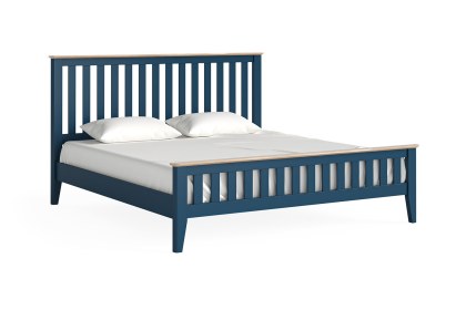 Marlow Oak Painted Navy Blue Bed Frame