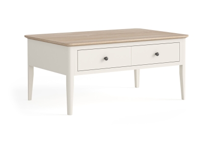 Marlow Oak Painted Coconut White Coffee Table