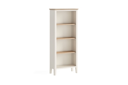 Marlow Oak Painted Coconut White Slim Bookcase
