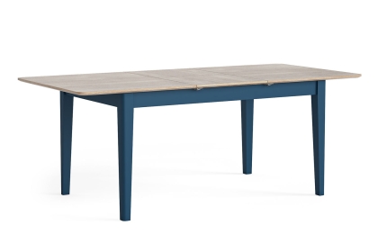Marlow Oak Painted Navy Blue Extending Dining Table Marlow Oak Painted Navy Blue Extending Dining Table