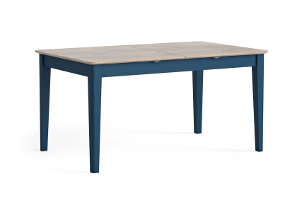 Marlow Oak Painted Navy Blue Extending Dining Table Marlow Oak Painted Navy Blue Extending Dining Table