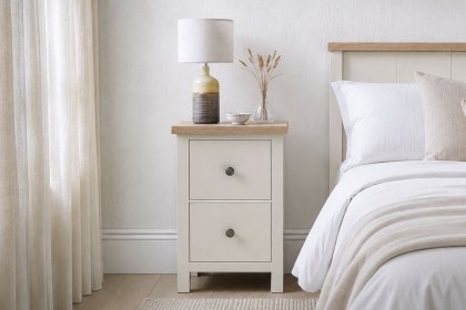 Modern Country Painted Oak Coconut White Narrow Bedside Table Modern Country Painted Oak Coconut White Narrow Bedside Table