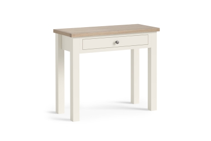 Modern Country Painted Oak Coconut White Single Drawer Dressing Table Desk
