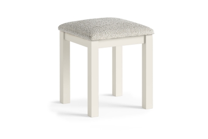 Modern Country Painted Oak Coconut White Dressing Table Stool