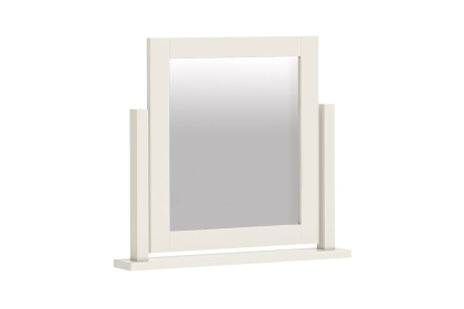 Modern Country Painted Oak Coconut White Dressing Table Vanity Mirror