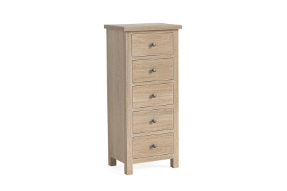 Modern Country Oak 5 Drawer Tall Chest of Drawers Modern Country Oak 5 Drawer Tall Chest of Drawers