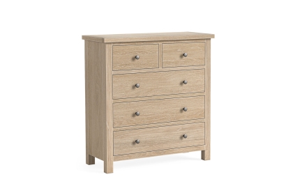 Modern Country Oak 2 Over 3 Chest of Drawers
