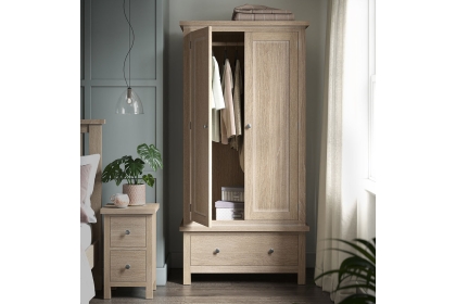 Modern Country Oak Gents Wardrobe