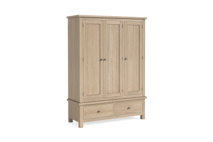Modern Country Oak Triple Wardrobe