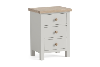 Modern Country Painted Oak Stone Grey Bedside Table