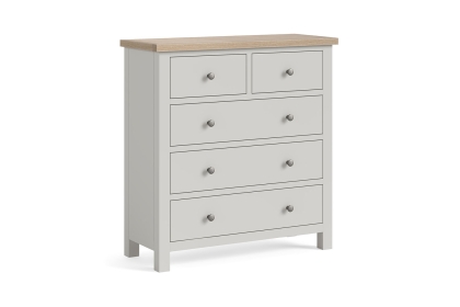 Modern Country Painted Oak Stone Grey 2 Over 3 Chest of Drawers Modern Country Painted Oak Stone Grey 2 Over 3 Chest of Drawers
