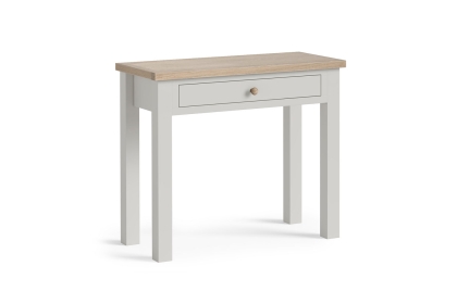 Modern Country Painted Oak Stone Grey Single Drawer Dressing Table Desk Modern Country Painted Oak Stone Grey Single Drawer Dressing Table Desk