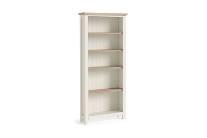 Modern Country Painted Oak Coconut White Large Bookcase