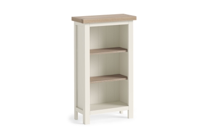 Modern Country Painted Oak Coconut White Mini Bookcase