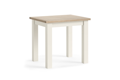 Modern Country Painted Oak Coconut White Bistro Dining Table