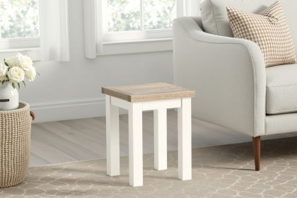 Modern Country Painted Oak Coconut White Lamp Table Modern Country Painted Oak Coconut White Lamp Table