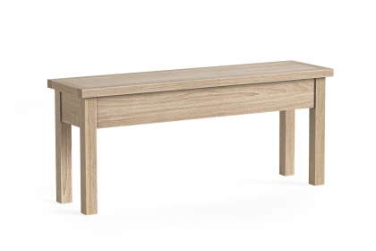 Modern Country Oak Shallow Storage Bench