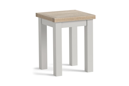 Modern Country Painted Oak Stone Grey Lamp Table
