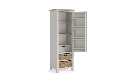 Modern Country Painted Oak Stone Grey Larder Unit