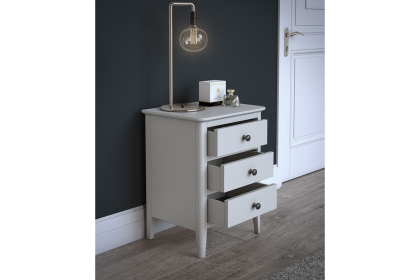 Stowe Painted Grey Bedside Table