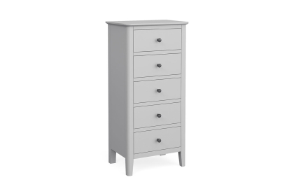 Stowe Painted Grey Tallboy Chest of Drawers