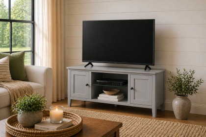 Stowe Painted Grey Large TV Unit Stowe Painted Grey Large TV Unit