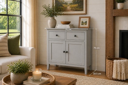 Stowe Painted Grey Small Sideboard Stowe Painted Grey Small Sideboard