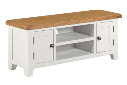 Cotswold White Large TV Stand 120cm Wide
