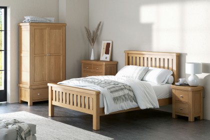 Normandy Chunky Country Oak Bed Frame
