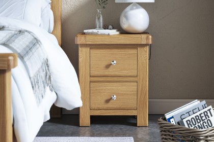 Normandy Chunky Country Oak Bedside Table Normandy Chunky Country Oak Bedside Table