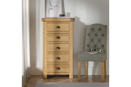 Normandy Chunky Country Oak Tallboy Chest of Drawers Normandy Chunky Country Oak Tallboy Chest of Drawers