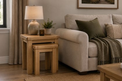 Normandy Chunky Country Oak Nest of Tables