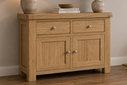 Normandy Chunky Country Oak Small Sideboard Normandy Chunky Country Oak Small Sideboard