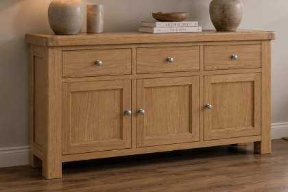 Normandy Chunky Country Oak Large Sideboard Normandy Chunky Country Oak Large Sideboard