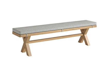 Normandy Chunky Country Oak Cross-Leg Dining Bench