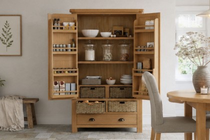Normandy Chunky Country Oak Larder Unit