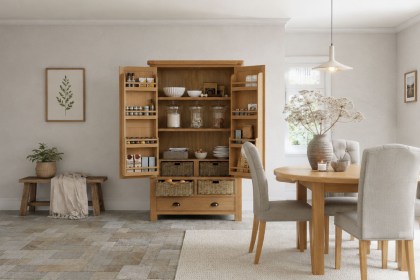 Normandy Chunky Country Oak Larder Unit