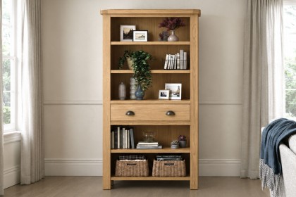 Normandy Chunky Country Oak Large Bookcase Normandy Chunky Country Oak Large Bookcase