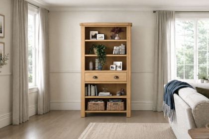 Normandy Chunky Country Oak Large Bookcase Normandy Chunky Country Oak Large Bookcase