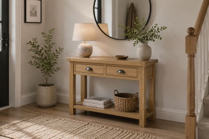 Normandy Chunky Country Oak Console Table