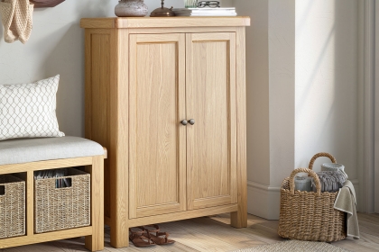 Normandy Chunky Country Oak Shoe Storage Cabinet Normandy Chunky Country Oak Shoe Storage Cabinet