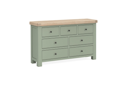 Salcombe Painted Oak Sage Green 3 Over 4 Chest of Drawers