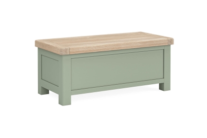 Salcombe Painted Oak Sage Green Blanket Box