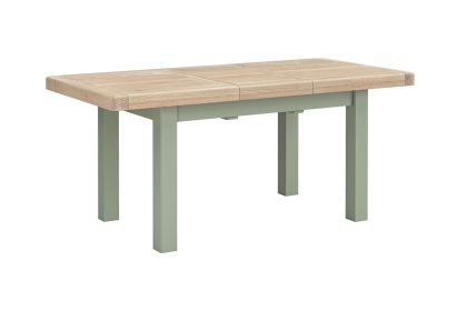 Salcombe Painted Oak Sage Green Small Extending Dining Table