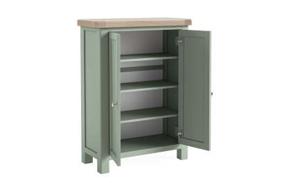 Salcombe Painted Oak Sage Green Shoe Storage Cabinet Salcombe Painted Oak Sage Green Shoe Storage Cabinet